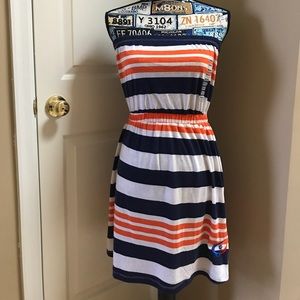 Strapless Stripe Tube Casual Summer Dress